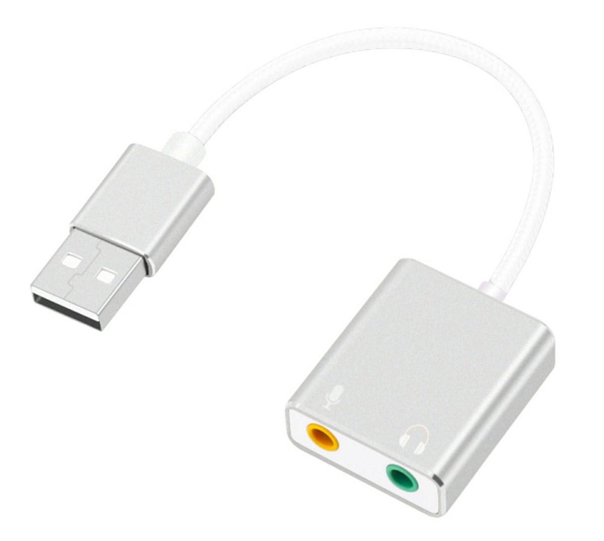 Placa de sunet externa, efect sunet stereo 7.1, 3 x 2,5 x 1cm, gri - imagine 7